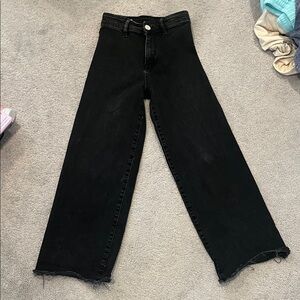Zara Black Wide-Leg Girls Size 11-12 Jeans